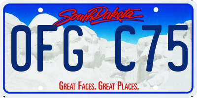 SD license plate 0FGC75