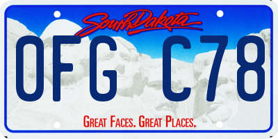 SD license plate 0FGC78