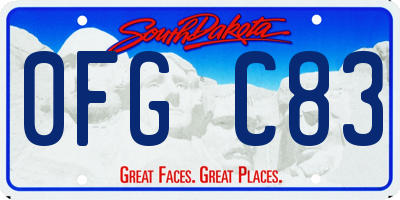 SD license plate 0FGC83