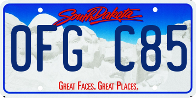 SD license plate 0FGC85