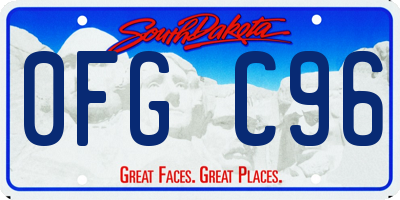 SD license plate 0FGC96