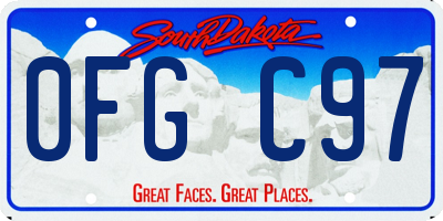 SD license plate 0FGC97