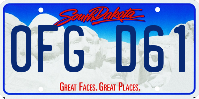 SD license plate 0FGD61
