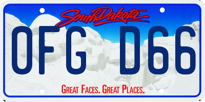 SD license plate 0FGD66