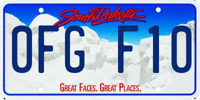 SD license plate 0FGF10