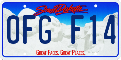 SD license plate 0FGF14