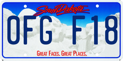 SD license plate 0FGF18