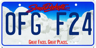 SD license plate 0FGF24