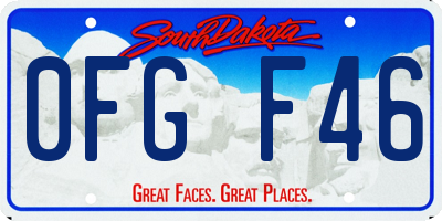SD license plate 0FGF46