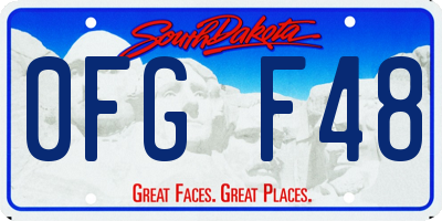SD license plate 0FGF48