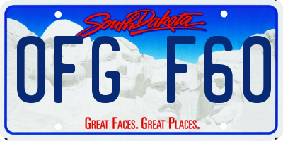 SD license plate 0FGF60