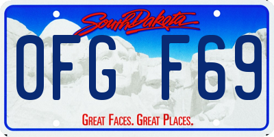 SD license plate 0FGF69