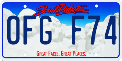 SD license plate 0FGF74