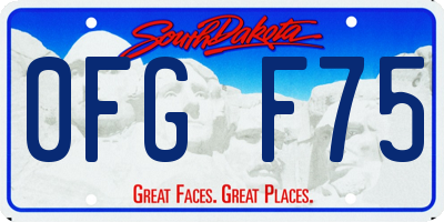 SD license plate 0FGF75