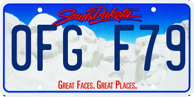 SD license plate 0FGF79