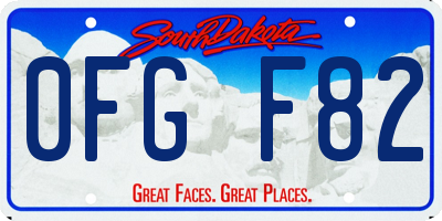 SD license plate 0FGF82