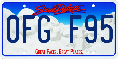 SD license plate 0FGF95