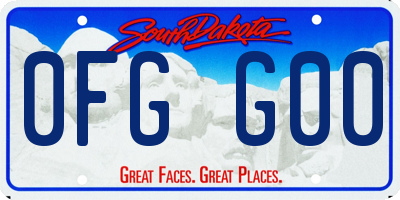 SD license plate 0FGG00