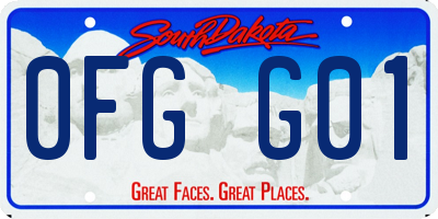 SD license plate 0FGG01