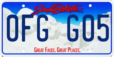 SD license plate 0FGG05