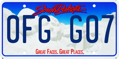 SD license plate 0FGG07