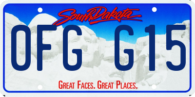 SD license plate 0FGG15