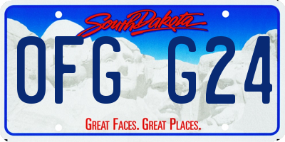 SD license plate 0FGG24