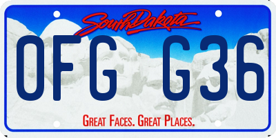 SD license plate 0FGG36