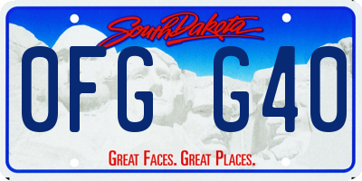 SD license plate 0FGG40