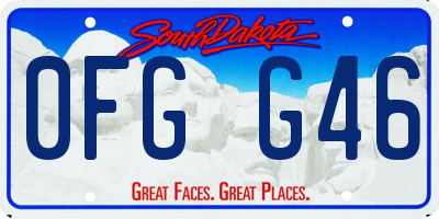 SD license plate 0FGG46