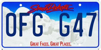 SD license plate 0FGG47