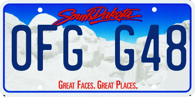 SD license plate 0FGG48