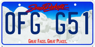 SD license plate 0FGG51