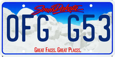 SD license plate 0FGG53