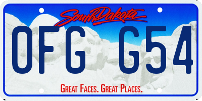 SD license plate 0FGG54