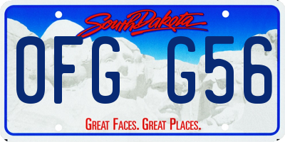 SD license plate 0FGG56