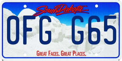 SD license plate 0FGG65