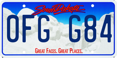 SD license plate 0FGG84