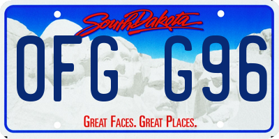 SD license plate 0FGG96