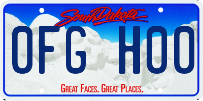 SD license plate 0FGH00