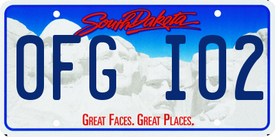 SD license plate 0FGI02