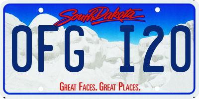 SD license plate 0FGI20