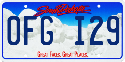SD license plate 0FGI29