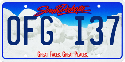 SD license plate 0FGI37