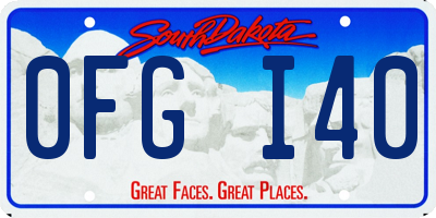 SD license plate 0FGI40