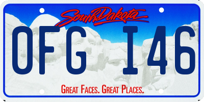 SD license plate 0FGI46