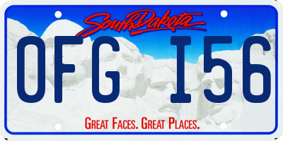 SD license plate 0FGI56