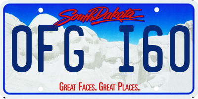 SD license plate 0FGI60