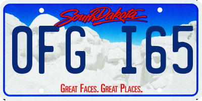 SD license plate 0FGI65