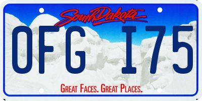 SD license plate 0FGI75